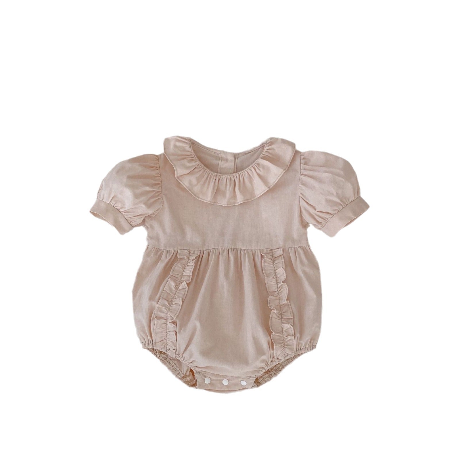 Summer Cotton Puff Sleeve Baby Girl Romper Onesie