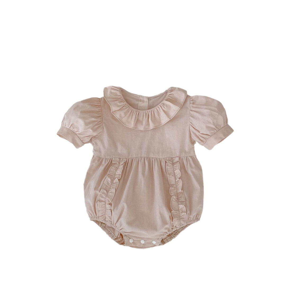Summer Cotton Puff Sleeve Baby Girl Romper Onesie