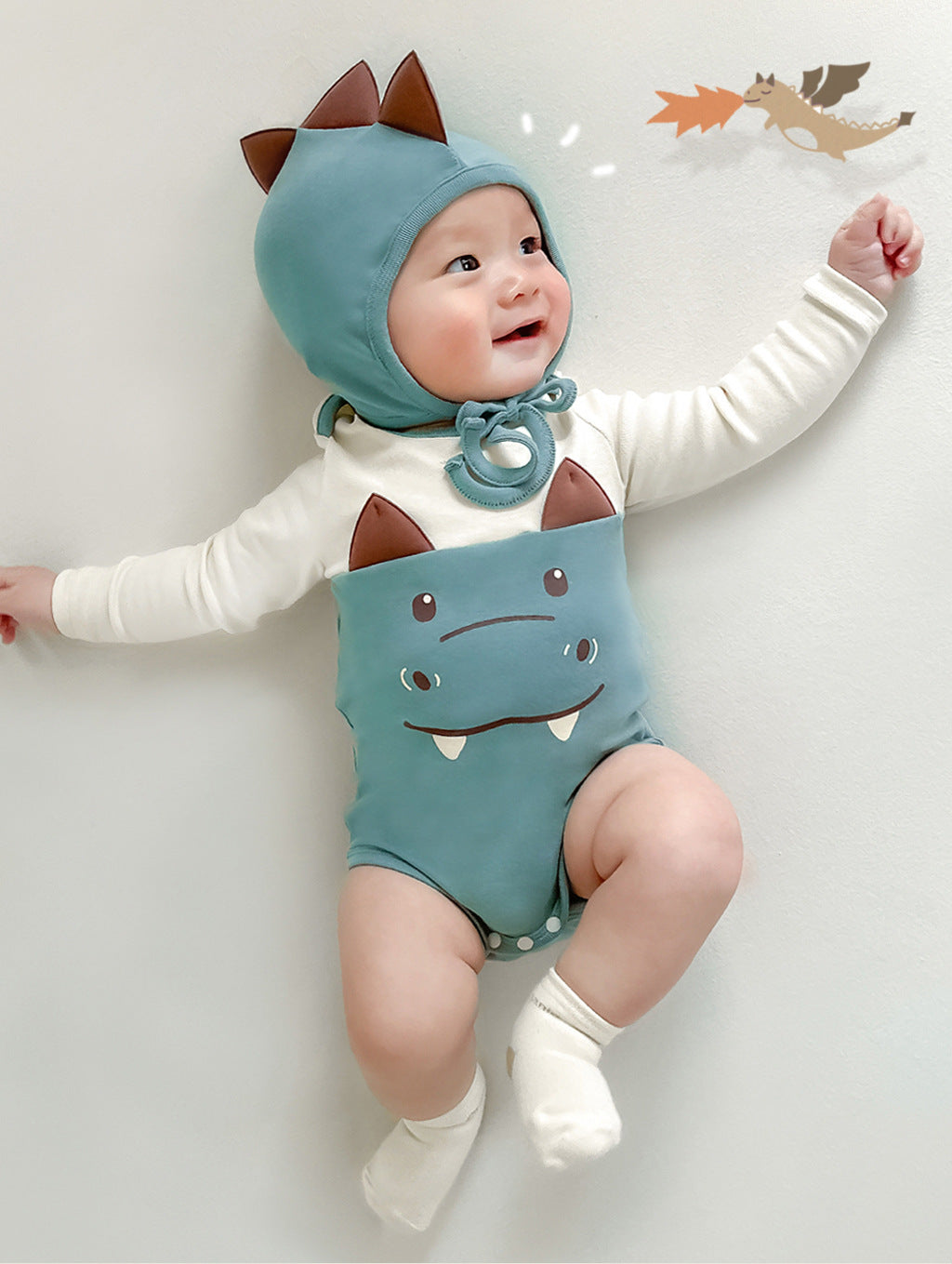 Ins Xiaolong Color Matching Modeling Romper Baby Rompers Suit