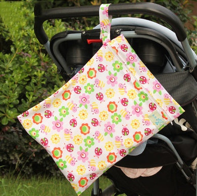 Single-Layer Waterproof Baby Diaper Bag with Zipper