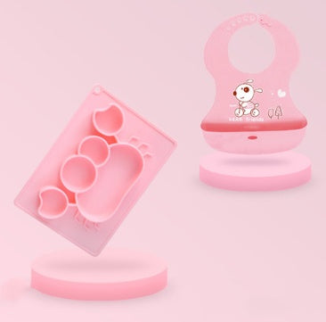 Baby Silicone Suction Cup Cartoon Learning Feeding Bowl