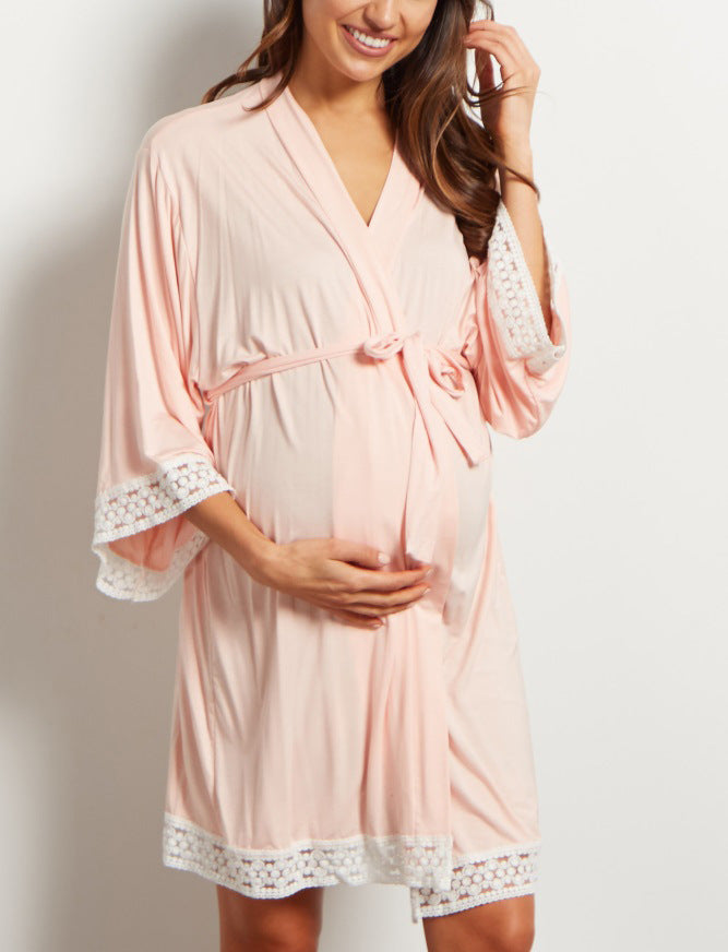 Pure Color Maternity Dress