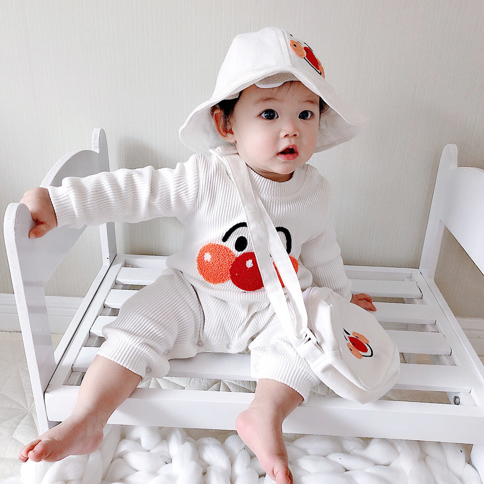Cute One-Piece with Shoulder Buttons