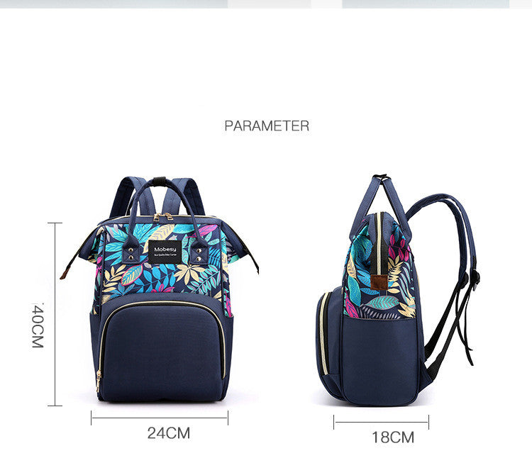Multifunctional Baby Diaper Backpack with Bottle Holder