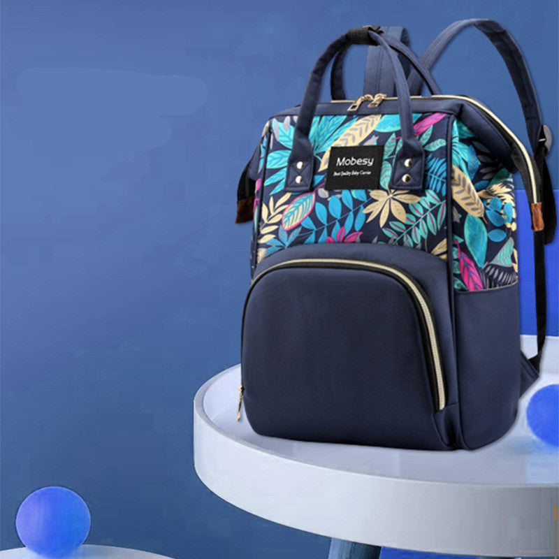 Multifunctional Baby Diaper Backpack with Bottle Holder