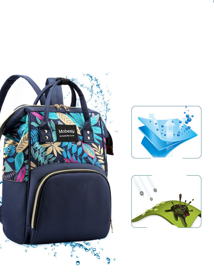 Multifunctional Baby Diaper Backpack with Bottle Holder