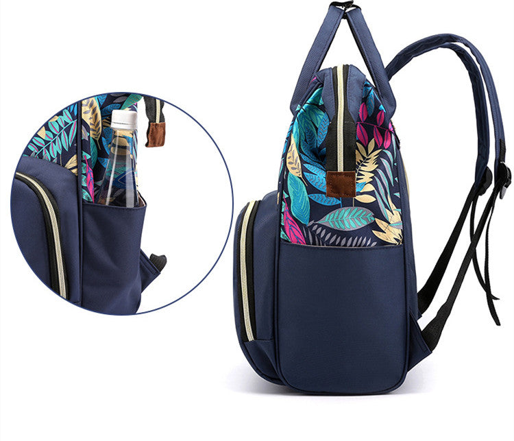 Multifunctional Baby Diaper Backpack with Bottle Holder