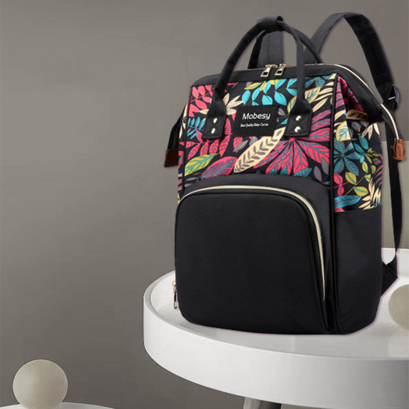 Multifunctional Baby Diaper Backpack with Bottle Holder