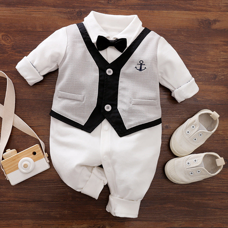 Baby Gentleman Long Sleeve Romper