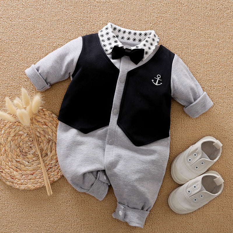 Baby Gentleman Long Sleeve Romper