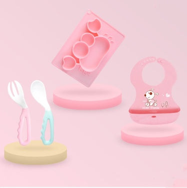 Baby Silicone Suction Cup Cartoon Learning Feeding Bowl