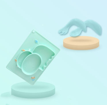 Baby Silicone Suction Cup Cartoon Learning Feeding Bowl