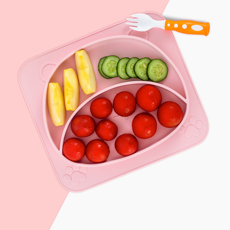 Silicone Baby Feeding Plate And Non Slip Bowl