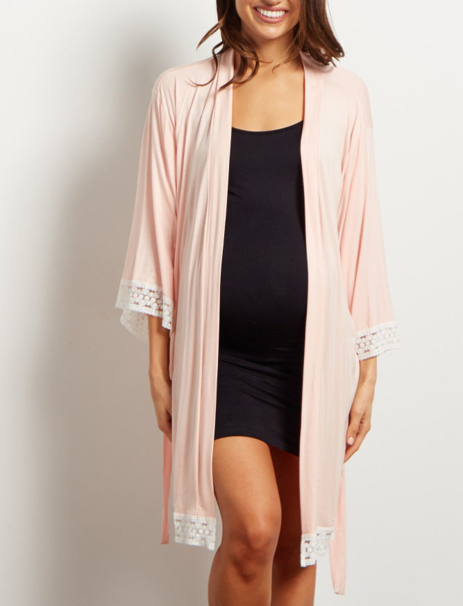 Pure Color Maternity Dress