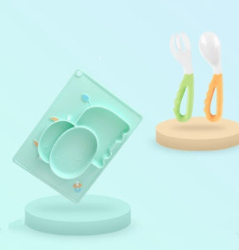 Baby Silicone Suction Cup Cartoon Learning Feeding Bowl