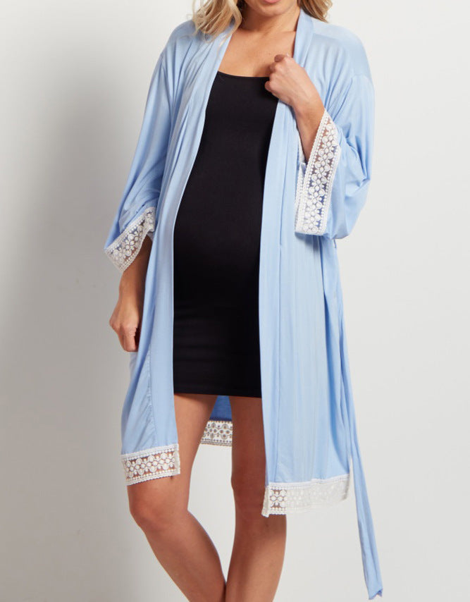 Pure Color Maternity Dress