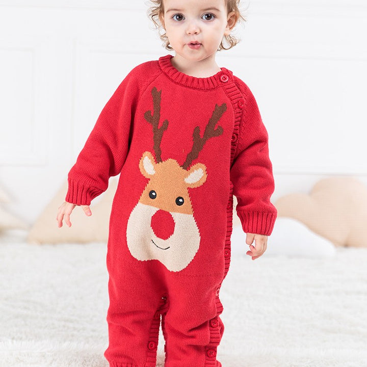 Newborn Baby Crawling Clothes Thickened Harness