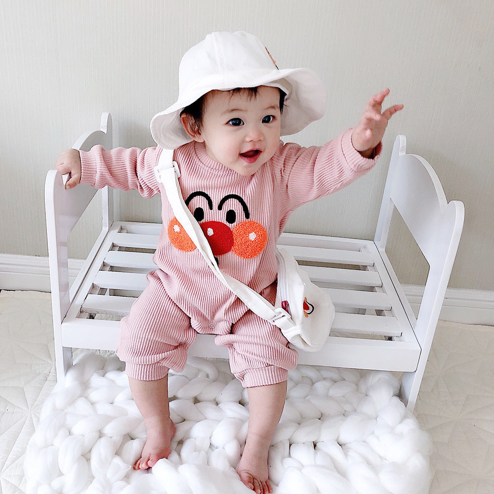 Cute One-Piece with Shoulder Buttons