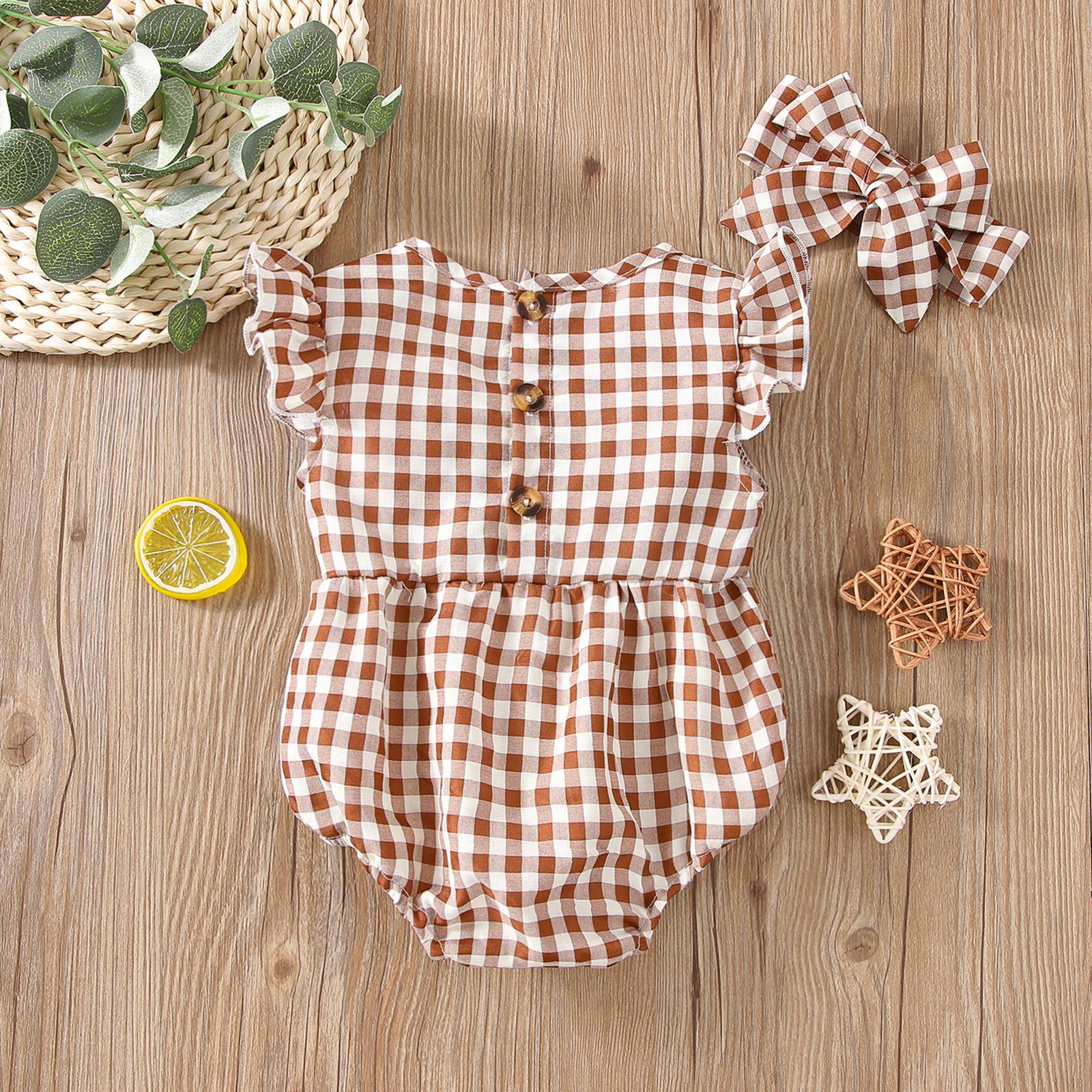 Pure Cotton Baby Summer Jumpsuit, Triangle Vest Onesie
