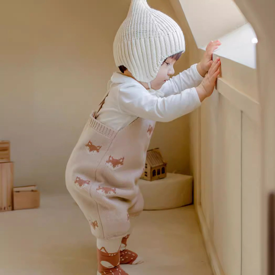 Fox Knitted Baby Romper Spring Autumn Jumpsuit