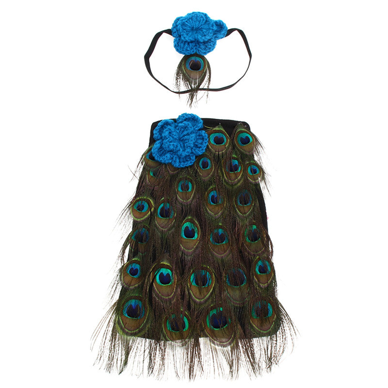 Newborn Baby Peacock Wings Photo Outfit