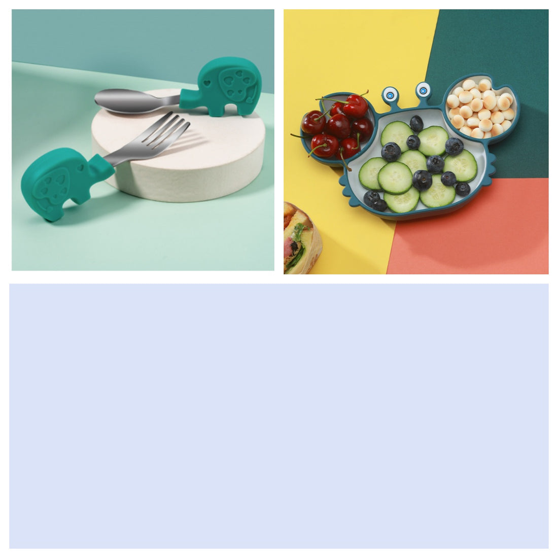 Silicone Baby Feeding Plate And Non Slip Bowl