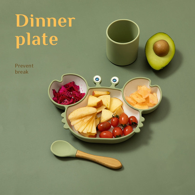 Silicone Baby Feeding Plate And Non Slip Bowl