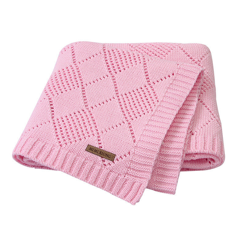 Solid Color Knitted Baby Blanket, Baby Quilt