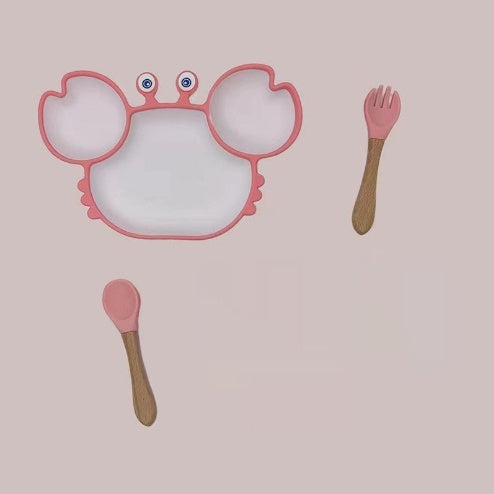 Silicone Baby Feeding Plate And Non Slip Bowl