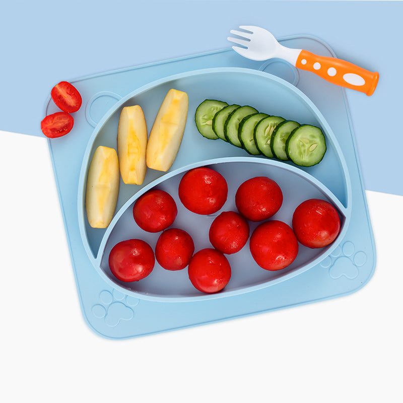 Silicone Baby Feeding Plate And Non Slip Bowl