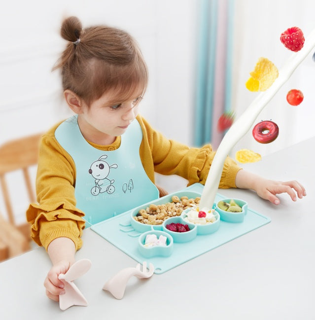 Baby Silicone Suction Cup Cartoon Learning Feeding Bowl