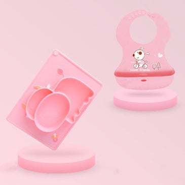 Baby Silicone Suction Cup Cartoon Learning Feeding Bowl