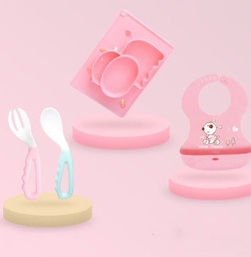 Baby Silicone Suction Cup Cartoon Learning Feeding Bowl