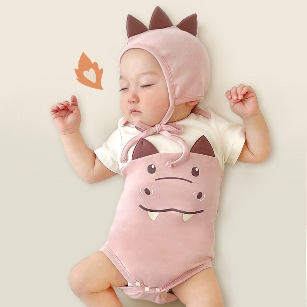 Ins Xiaolong Color Matching Modeling Romper Baby Rompers Suit
