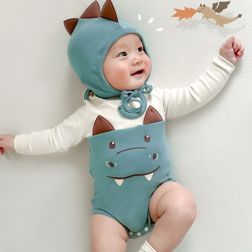 Ins Xiaolong Color Matching Modeling Romper Baby Rompers Suit