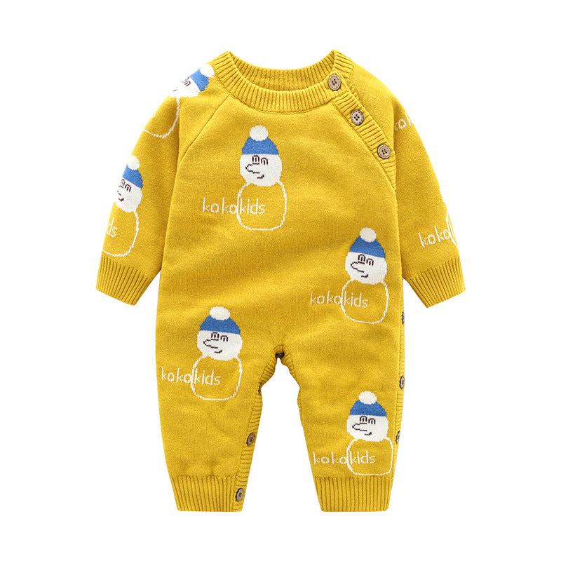 Newborn Baby Crawling Clothes Thickened Harness
