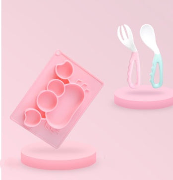 Baby Silicone Suction Cup Cartoon Learning Feeding Bowl