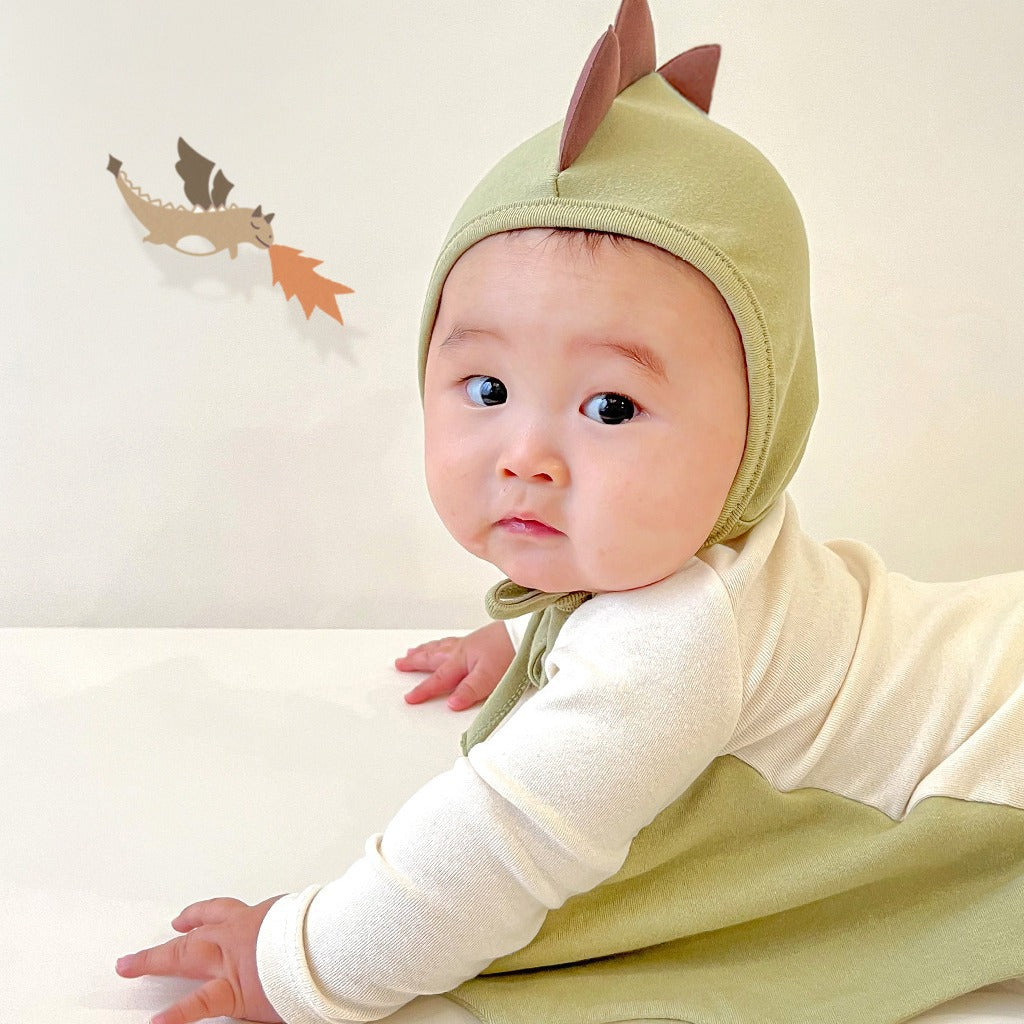 Fire-Breathing Dragon Print Baby Romper