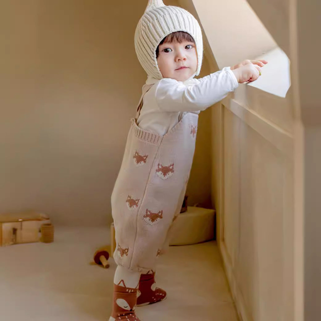 Fox Knitted Baby Romper Spring Autumn Jumpsuit
