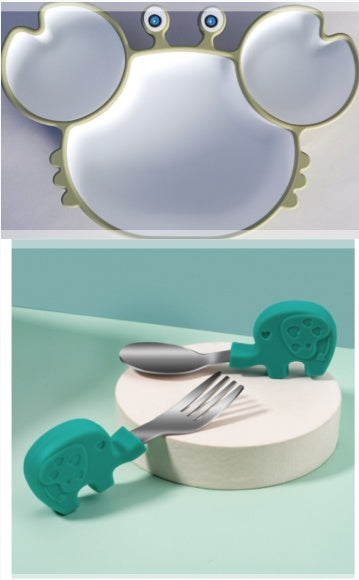 Silicone Baby Feeding Plate And Non Slip Bowl