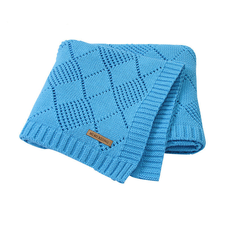 Solid Color Knitted Baby Blanket, Baby Quilt