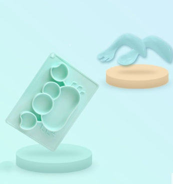 Baby Silicone Suction Cup Cartoon Learning Feeding Bowl