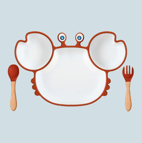 Silicone Baby Feeding Plate And Non Slip Bowl