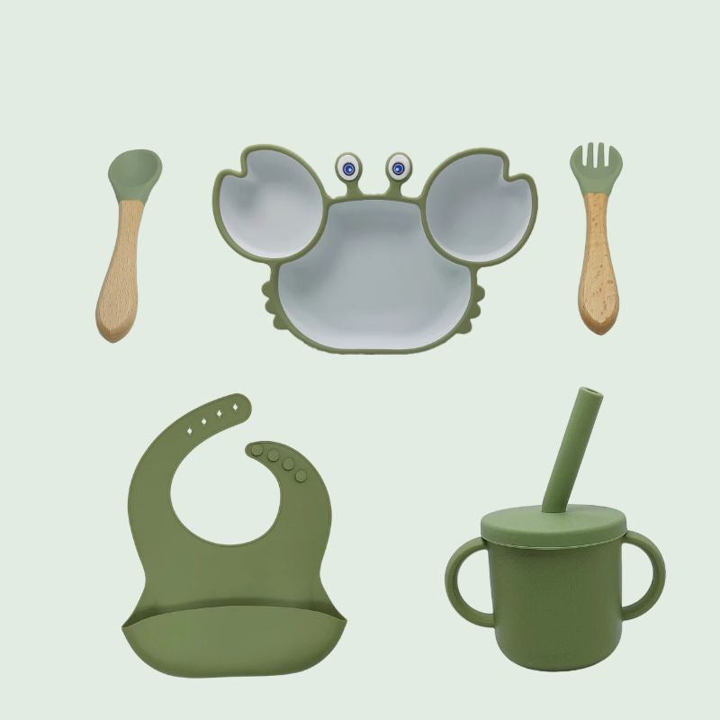 Silicone Baby Feeding Plate And Non Slip Bowl