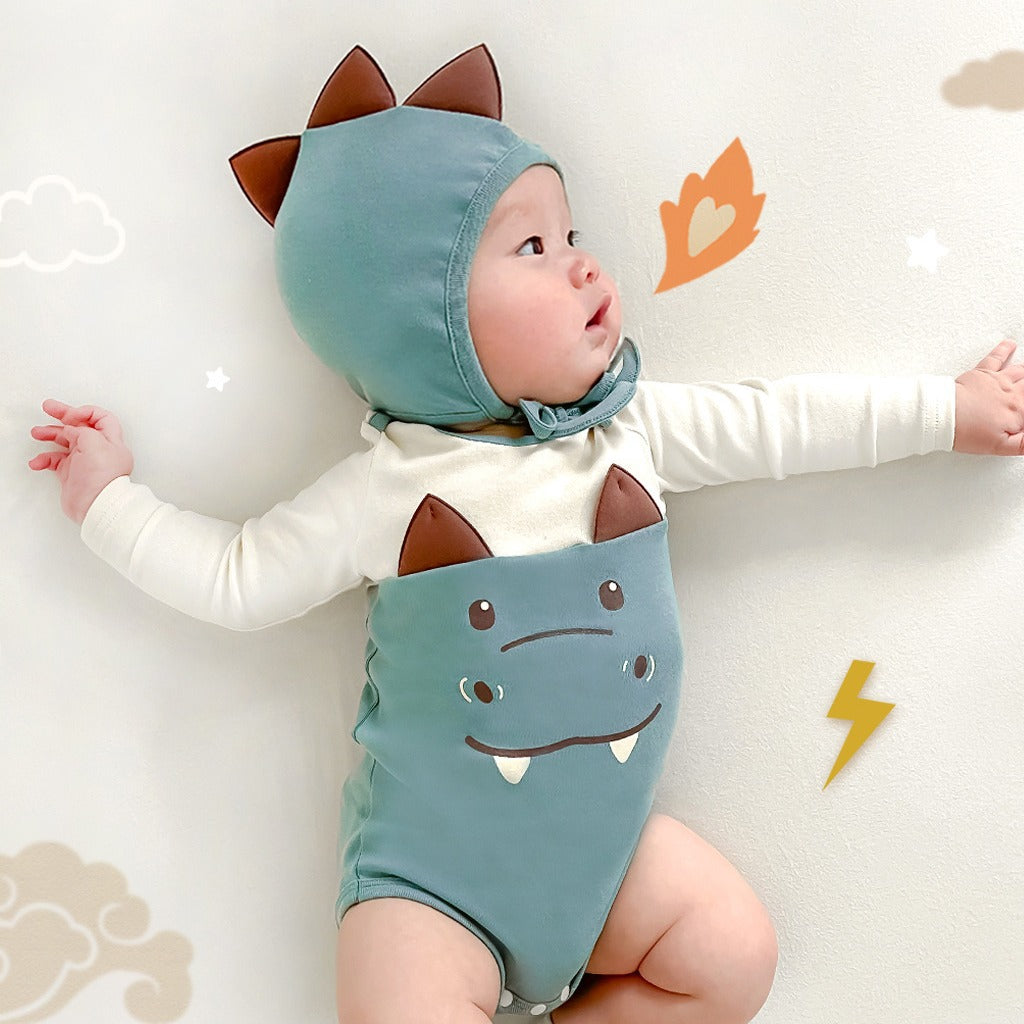 Ins Xiaolong Color Matching Modeling Romper Baby Rompers Suit