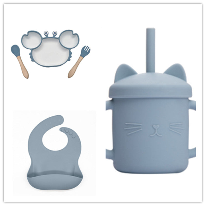Silicone Baby Feeding Plate And Non Slip Bowl