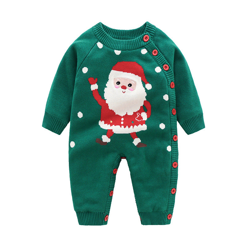 Newborn Baby Crawling Clothes Thickened Harness