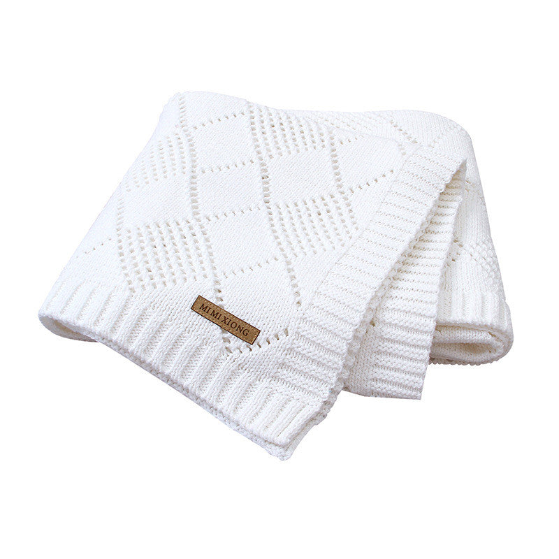 Solid Color Knitted Baby Blanket, Baby Quilt