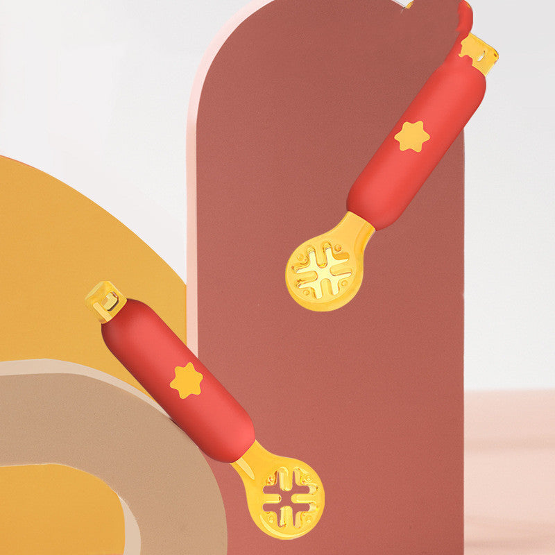 Baby Rice Cereal Spoon, Hole-Shaped Children's Tableware