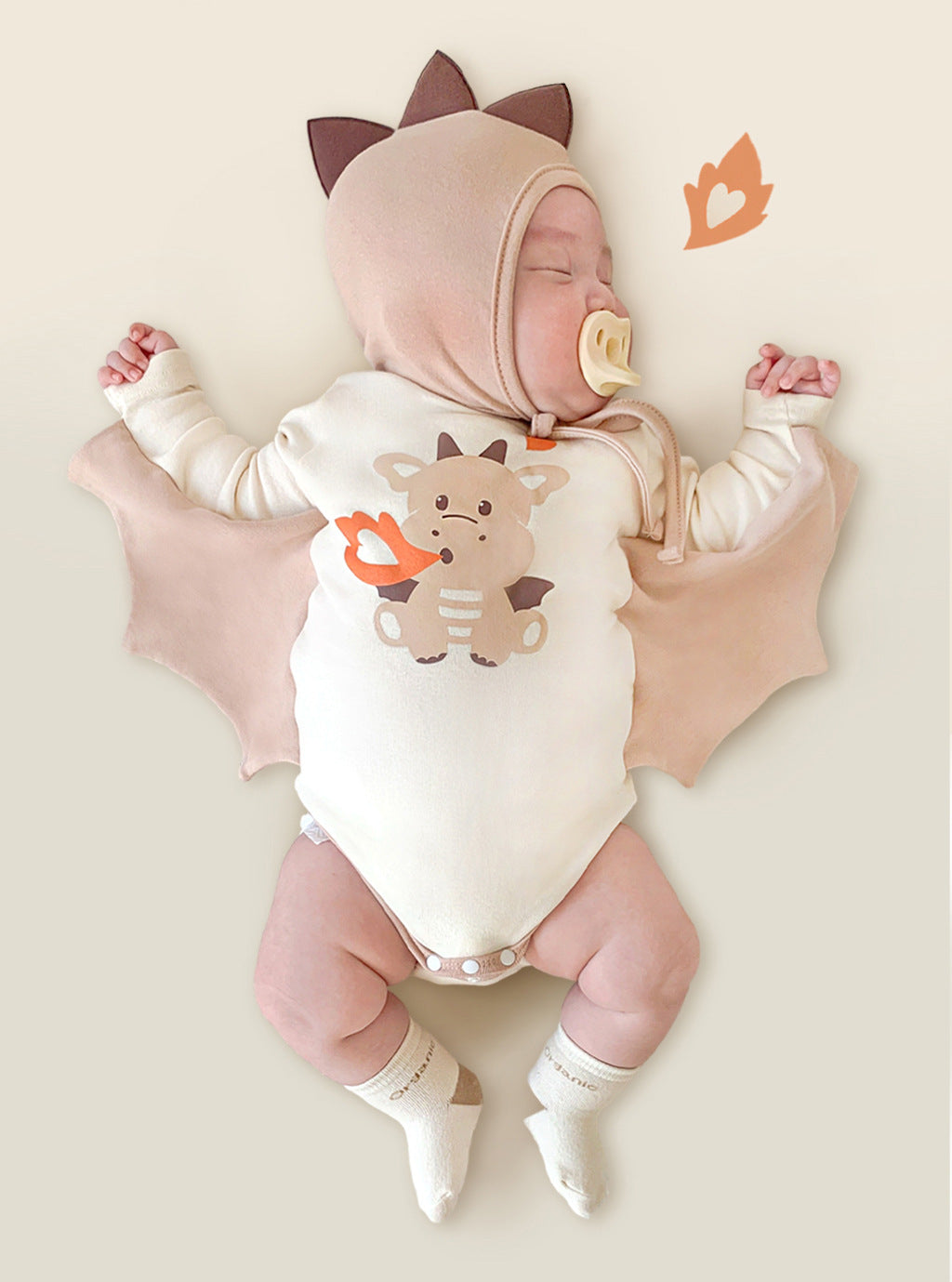 Fire-Breathing Dragon Print Baby Romper
